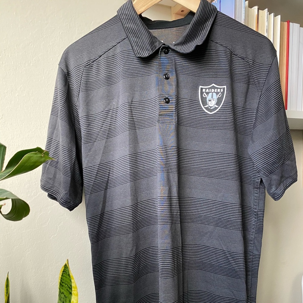 Nike Oakland Raiders Grey Polo, size Medium